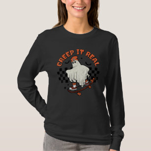 Skrämmande Halloween Retro Groovy Kuslig Säsong T Shirt