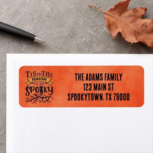 Skrämmande Halloween returadress Etikett (Spooky Halloween Return Address Label)
