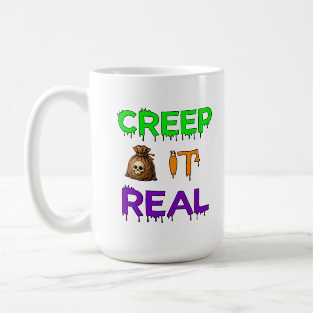 Skrämmande Halloween-scen för Halloween-fans 👻 Kaffemugg (Vänster)
