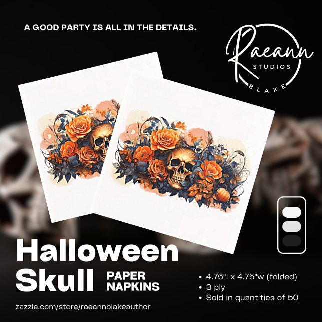 Skrämmande Halloween skalle pappersservetter (Skapare uppladdad)