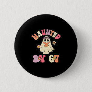 Skrämmande Halloween skelett Haunted Six Seven Num Knapp