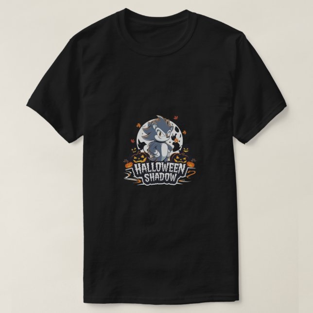 skrämmande halloween-skugga t shirt (Design framsida)
