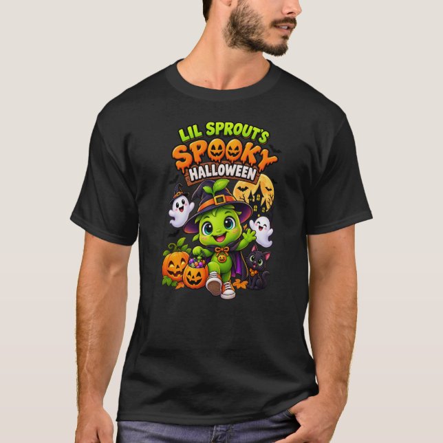 Skrämmande Halloween Söt Spöke T-Shirt (Framsida)