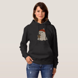 Skrämmande Halloween Söt Vit Spöke Röd Beanie T Shirt