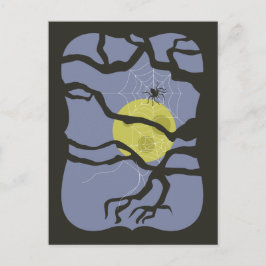Skrämmande Halloween spindel Vykort