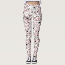Skrämmande Halloween spindelnät Leggings