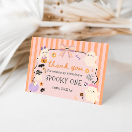 Skrämmande Halloween-spöke födelsedags-kort Tack Kort