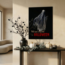 Skrämmande Halloween-spöke gotisk väggkonstaffisch
