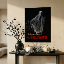 Skrämmande Halloween-spöke gotisk väggkonstaffisch