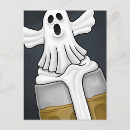 Skrämmande Halloween-spöke  Helg Vykort