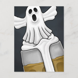 Skrämmande Halloween-spöke Helg Vykort