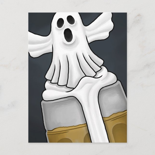 Skrämmande Halloween-spöke  Helg Vykort (Framsida)