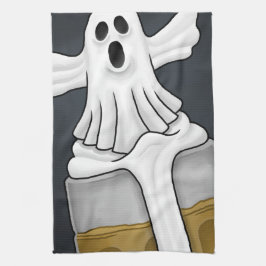 Skrämmande Halloween-spöke Kökshandduk