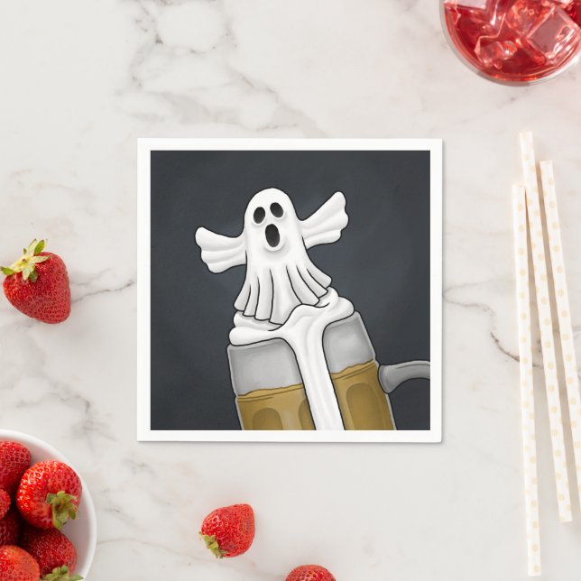 Skrämmande Halloween-spöke  Pappersservett (Insitu)