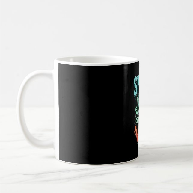 Skrämmande Halloween-spöke Skalle Design_1 Kaffemugg (Vänster)