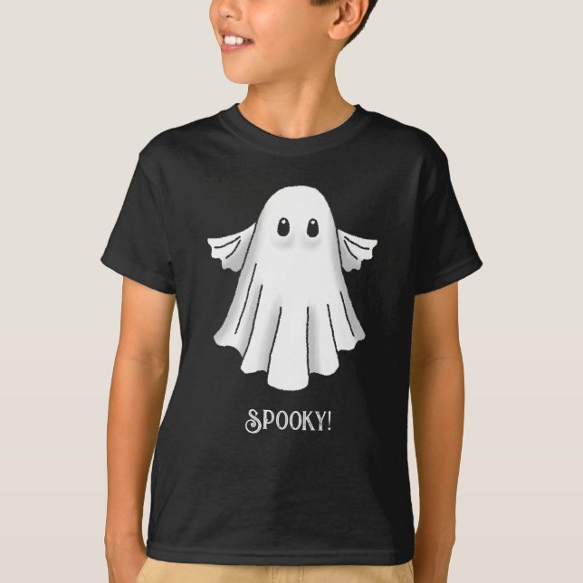 Skrämmande Halloween-spöke T Shirt (Framsida)