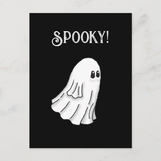 Skrämmande Halloween-spöke Vykort (Framsida)