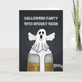 Skrämmande Halloween-spökfest Inbjudan