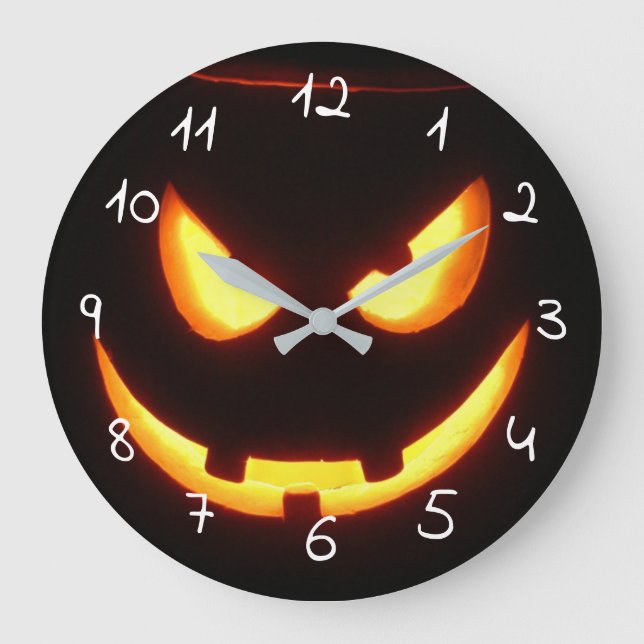 skrämmande Halloween Stor Klocka (Framsida)