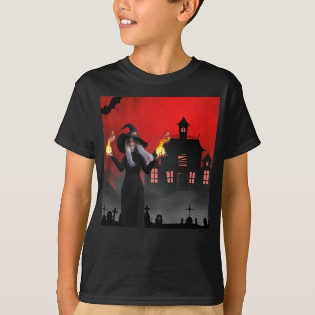 Skrämmande Halloween. T Shirt (Framsida)