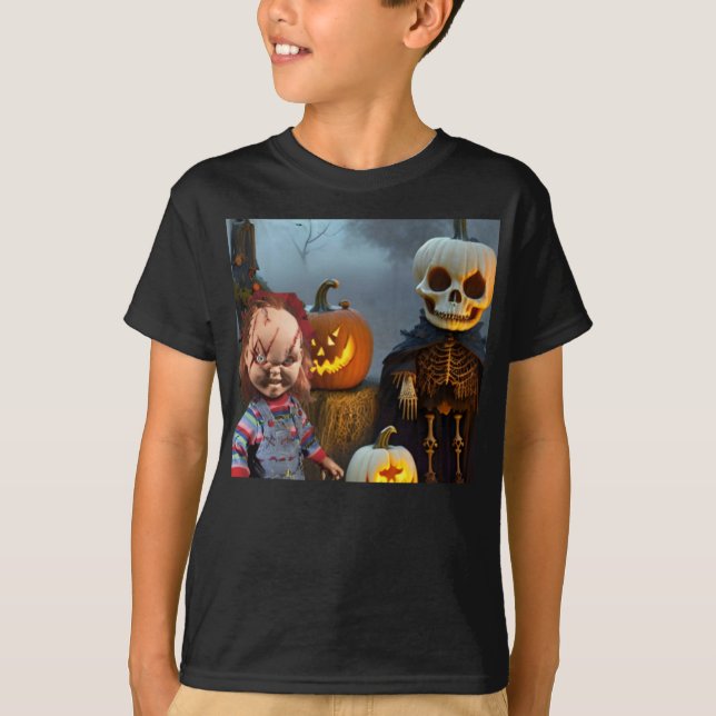 Skrämmande Halloween. T Shirt (Framsida)
