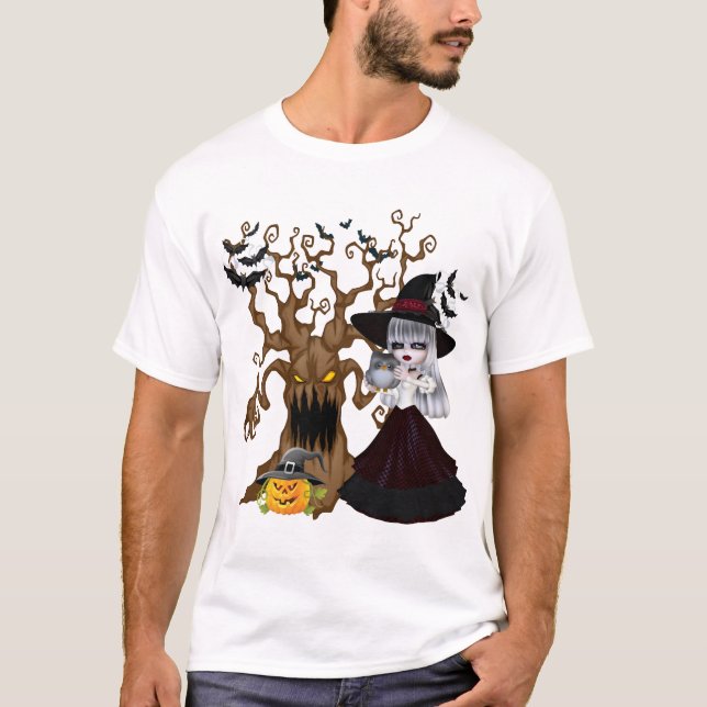 Skrämmande Halloween T Shirt (Framsida)