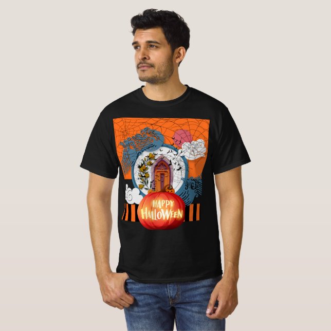 Skrämmande Halloween T Shirt (Hel framsida)