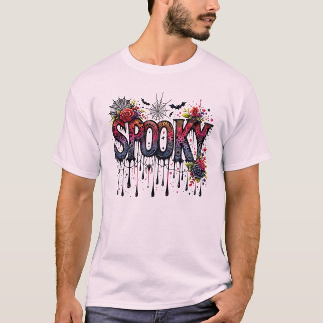 Skrämmande Halloween T Shirt (Framsida)