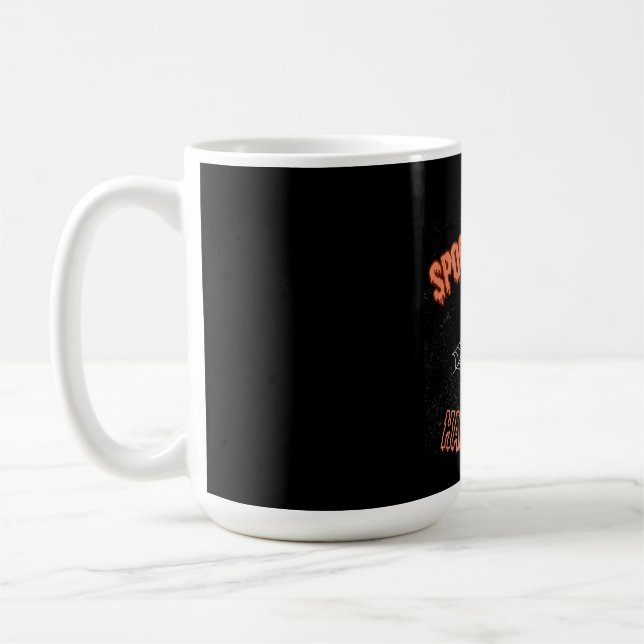 Skrämmande Halloween T-Shirt, Söt Skrämmande Säson Kaffemugg (Vänster)