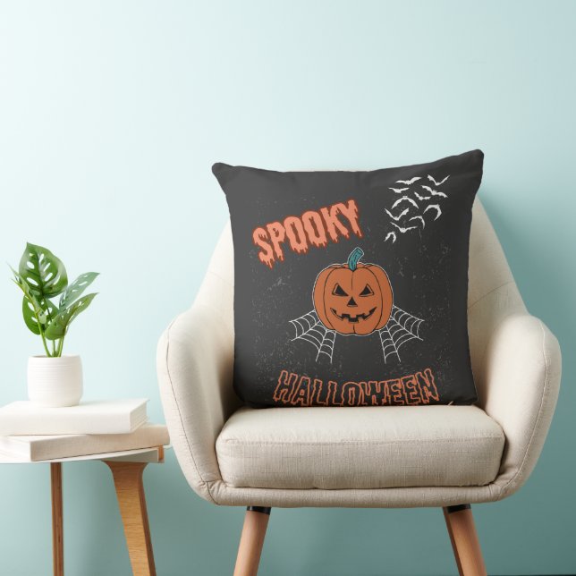 Skrämmande Halloween T-Shirt, Söt Skrämmande Säson Kudde (Stol)
