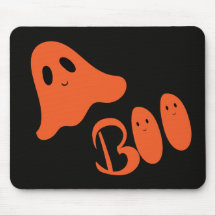 Skrämmande Halloween-tema Boo Ghost-musmatta