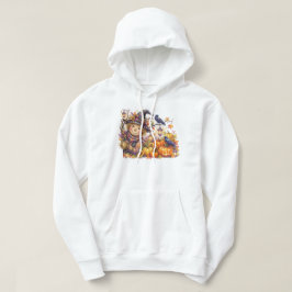 Skrämmande Halloween, Tittande Fågelskrämma, Hösts Hoodie