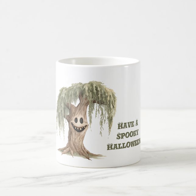 Skrämmande Halloween-träd Kaffemugg (Center)