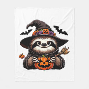 Skrämmande Halloween Trögdjur Häxa Hatt Kostym Sku Fleecefilt