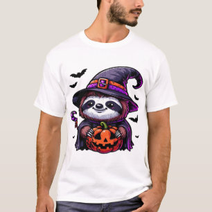 Skrämmande Halloween Trögdjur Häxa Hatt Kostym Sku T Shirt