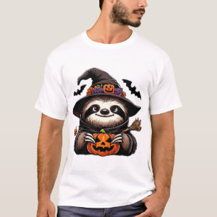 Skrämmande Halloween Trögdjur Häxa Hatt Kostym Sku T Shirt
