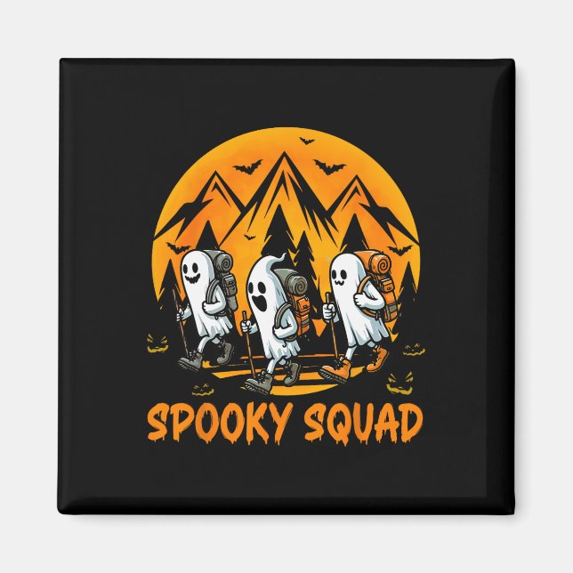 Skrämmande Halloween-trupp Kostym Boo Ghost Trekki Magnet (Framsidan)