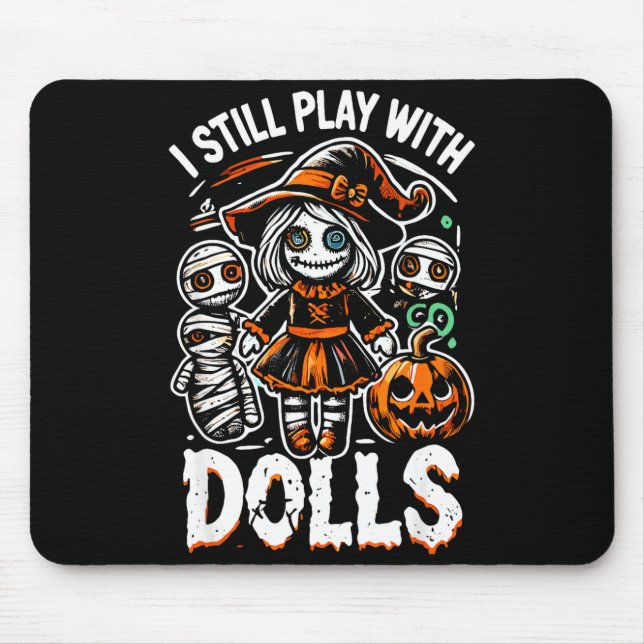 Skrämmande Halloween voodoo-docka för skräckfans  Musmatta (Framsidan)