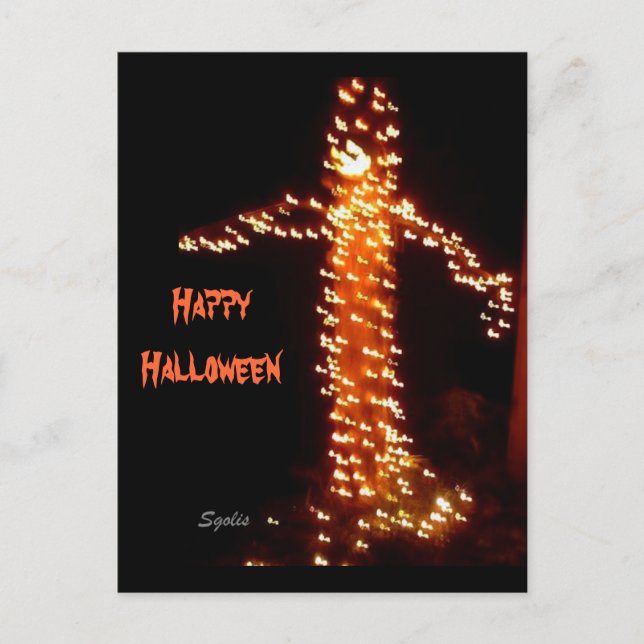 Skrämmande Halloween vykort (Framsida)