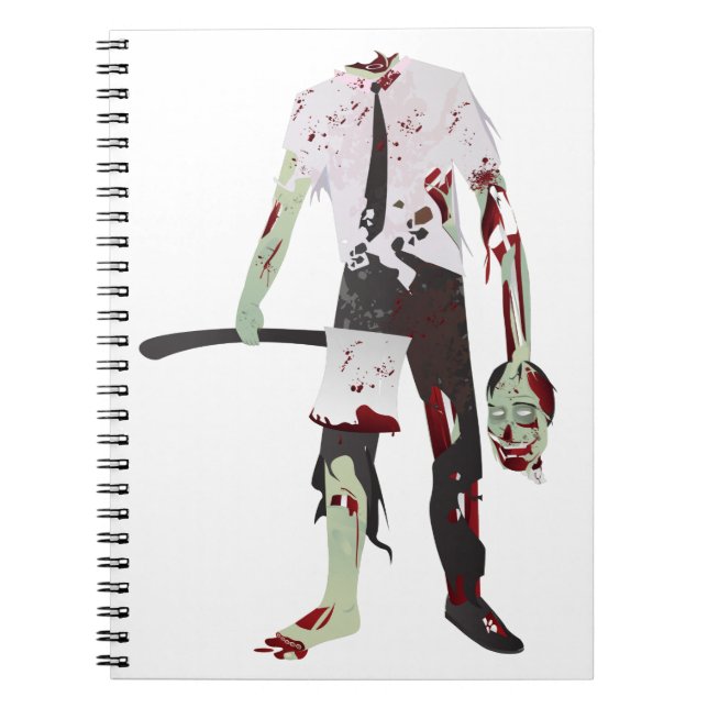 skrämmande halloween zombie anteckningsbok (Framsidan)