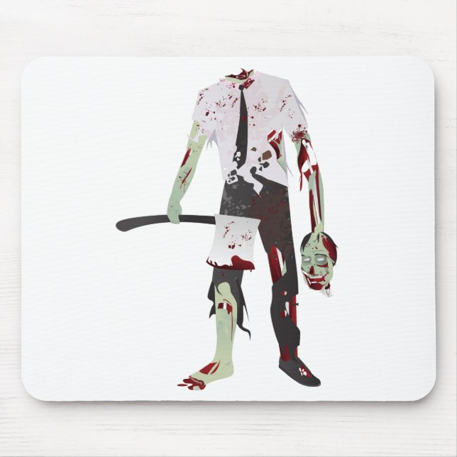 skrämmande halloween zombie musmatta (Framsidan)