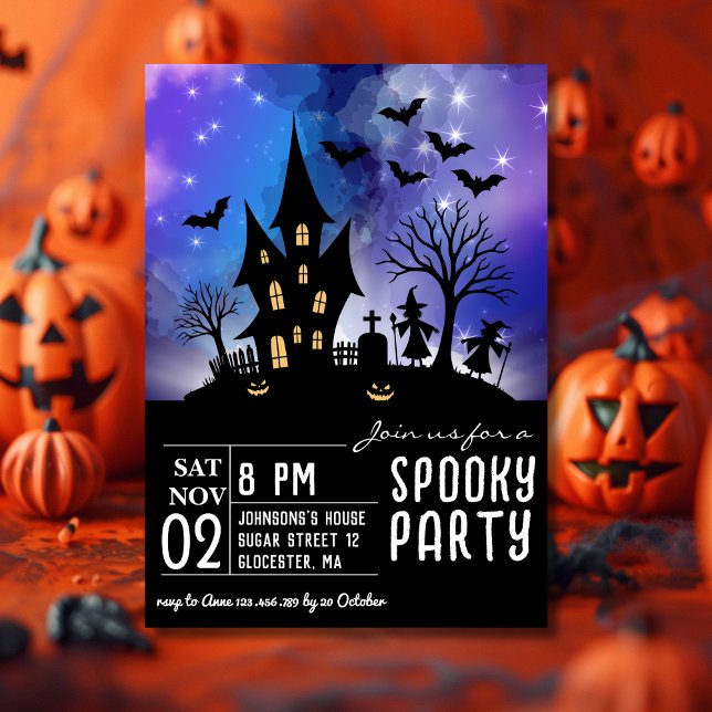 Skrämmande Halloweenfest inbjudan (Skapare uppladdad)