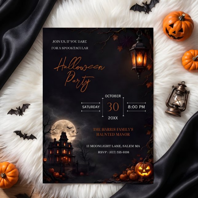 Skrämmande Halloweenfest Inbjudningar (Skapare uppladdad)