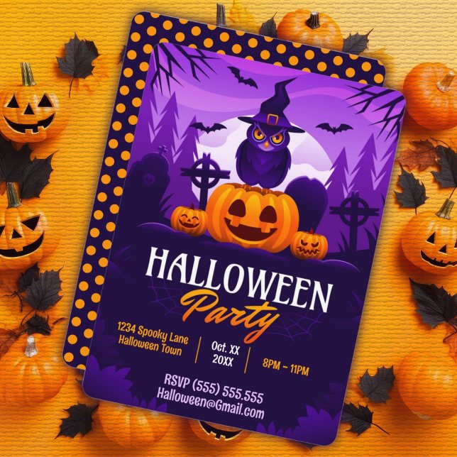 Skrämmande Halloweenfest Inbjudningar (Skapare uppladdad)