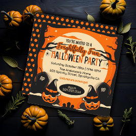 Skrämmande Halloweenfest Inbjudningar