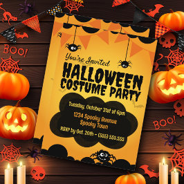 Skrämmande Halloweenfest Inbjudningar