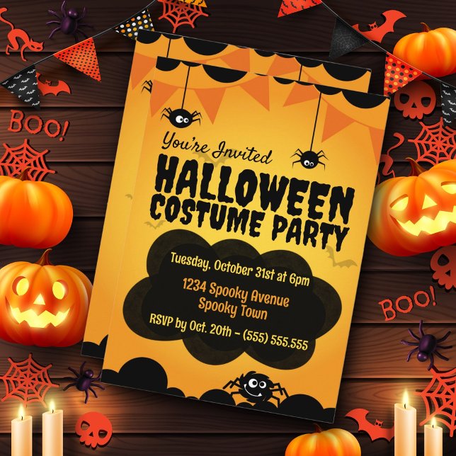 Skrämmande Halloweenfest Inbjudningar (Skapare uppladdad)