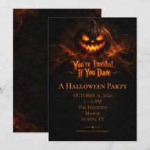 Skrämmande Halloweenfest Invitation