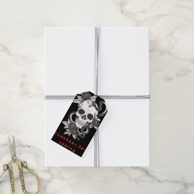🩸👻Skrämmande Halloweenpresentkort Presentetikett (Med Snöre)