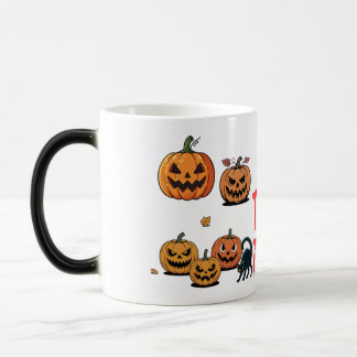 Skrämmande halloweenpumpor magisk mugg
